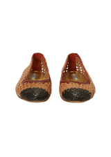 WICKER BALLET FLATS 36