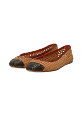 WICKER BALLET FLATS 36