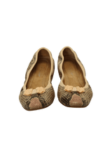 SNAKESKIN BALLET FLATS 36