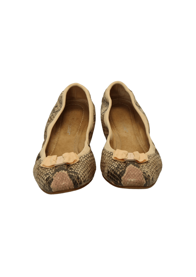 SNAKESKIN BALLET FLATS 36