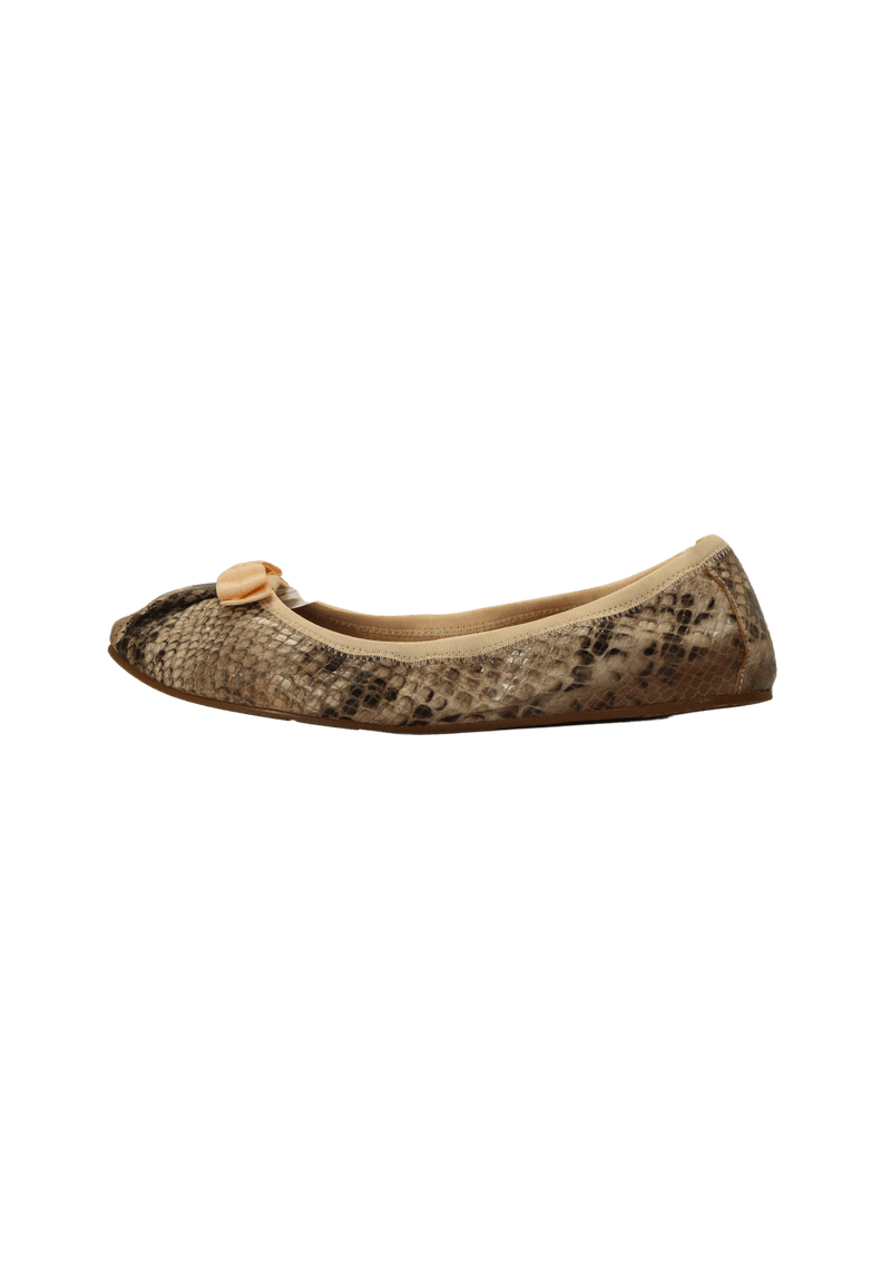 SNAKESKIN BALLET FLATS 36