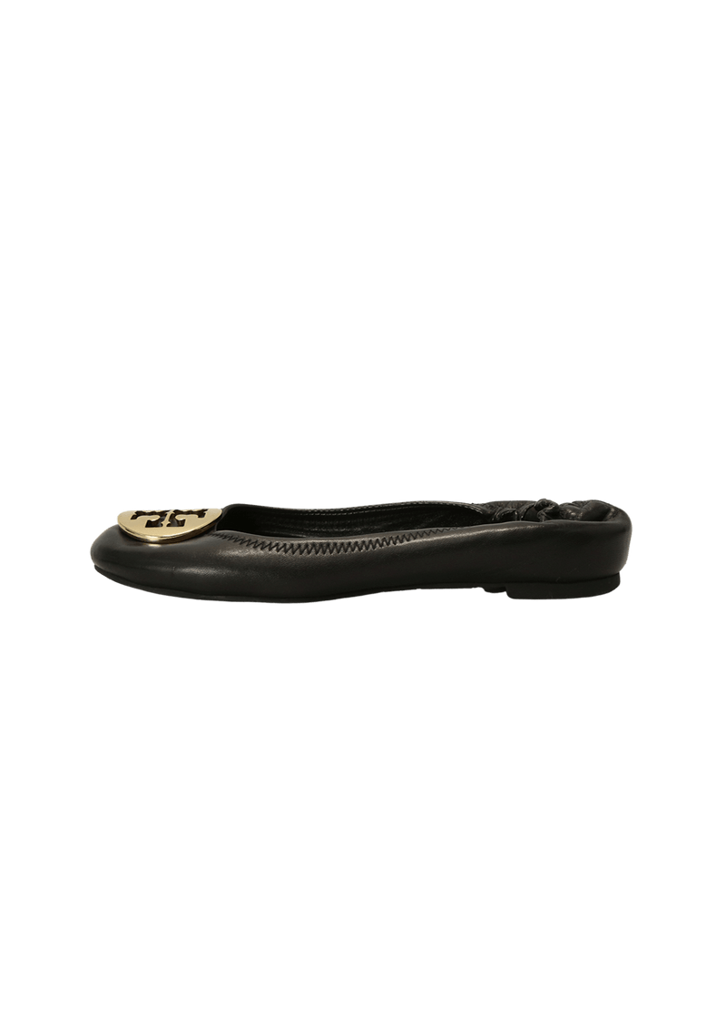 LEATHER BALLET FLATS 36.5