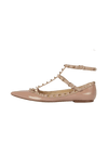 ROCKSTUD CAGE BALLERINA FLATS 38.5