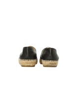 INTERLOCKING CC LOGO LEATHER ESPADRILLES 38