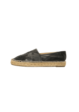 INTERLOCKING CC LOGO LEATHER ESPADRILLES 38