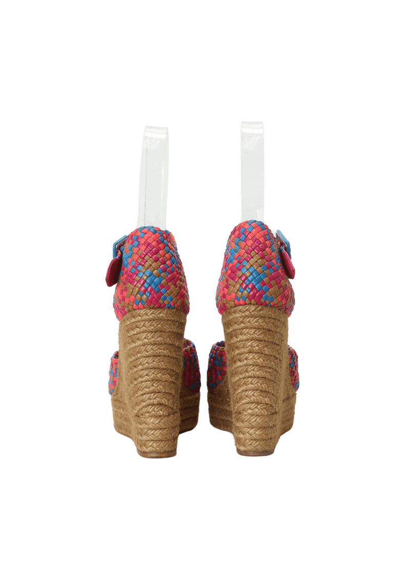 WOVEN LEATHER ESPADRILLES 36