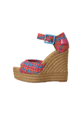 WOVEN LEATHER ESPADRILLES 36