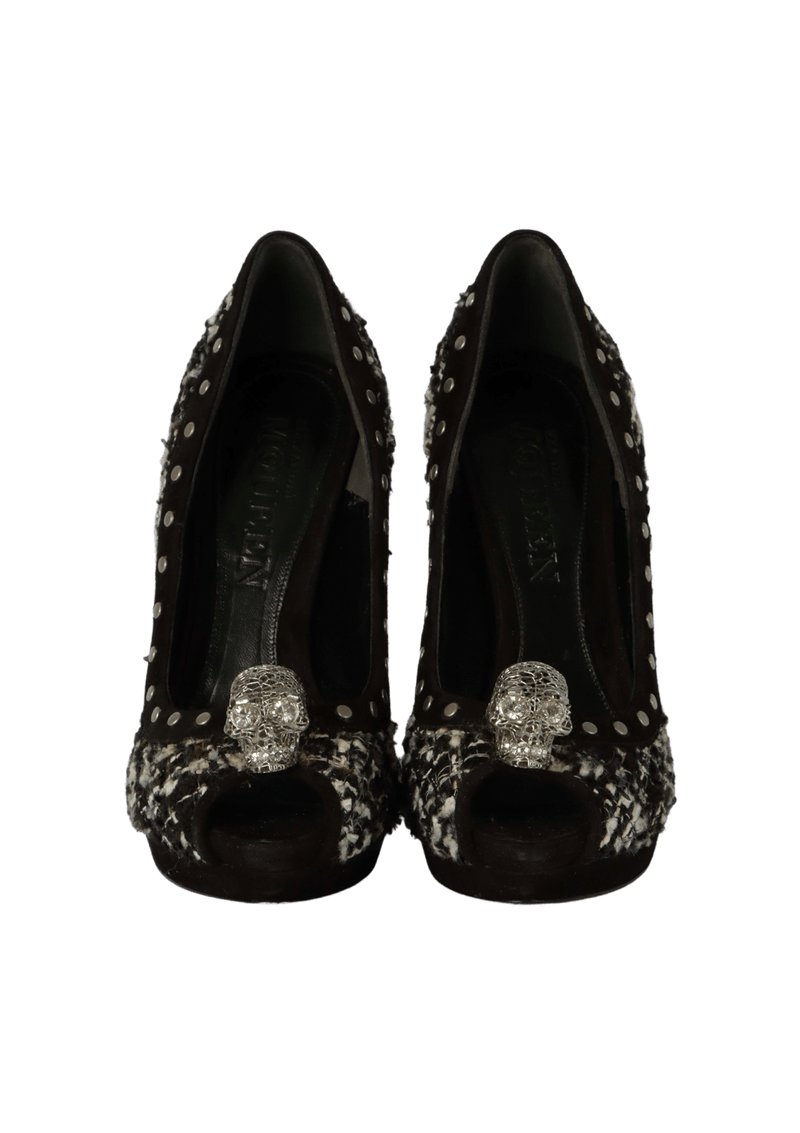 TWEED PRINTED PUMPS 36