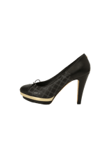 BOW QUILTED PUMPS 36.5