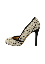 BELLE CROCHETED VELVET PUMPS 36.5