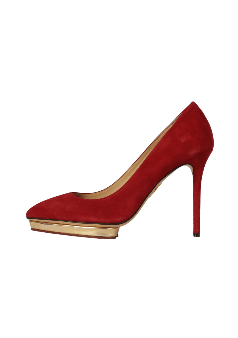 SUEDE PUMPS 37