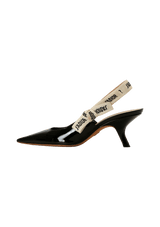 Scarpin Christian Dior Vernis J'adior Slingback Pumps Preto Scarpin Christian Dior Vernis J'adior Slingback Pumps Preto