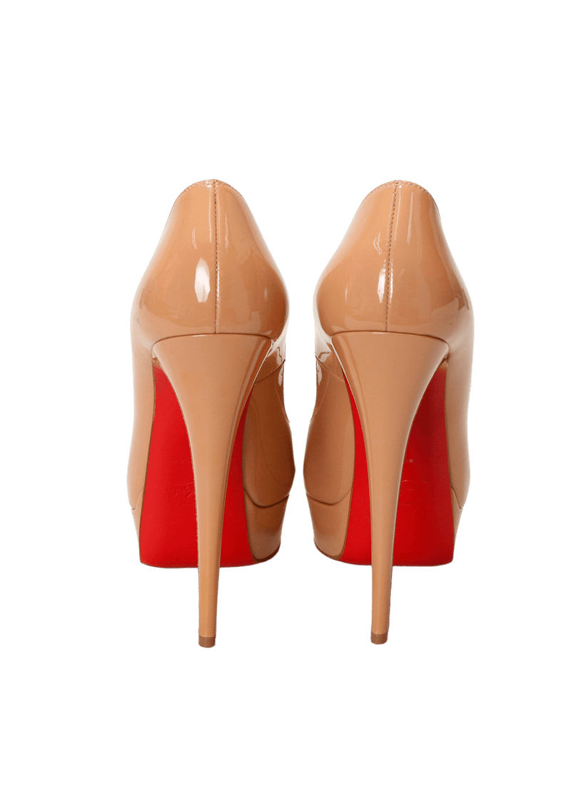 Scarpin Christian Louboutin Lady Peep 150 Patent Calf 36 Bege