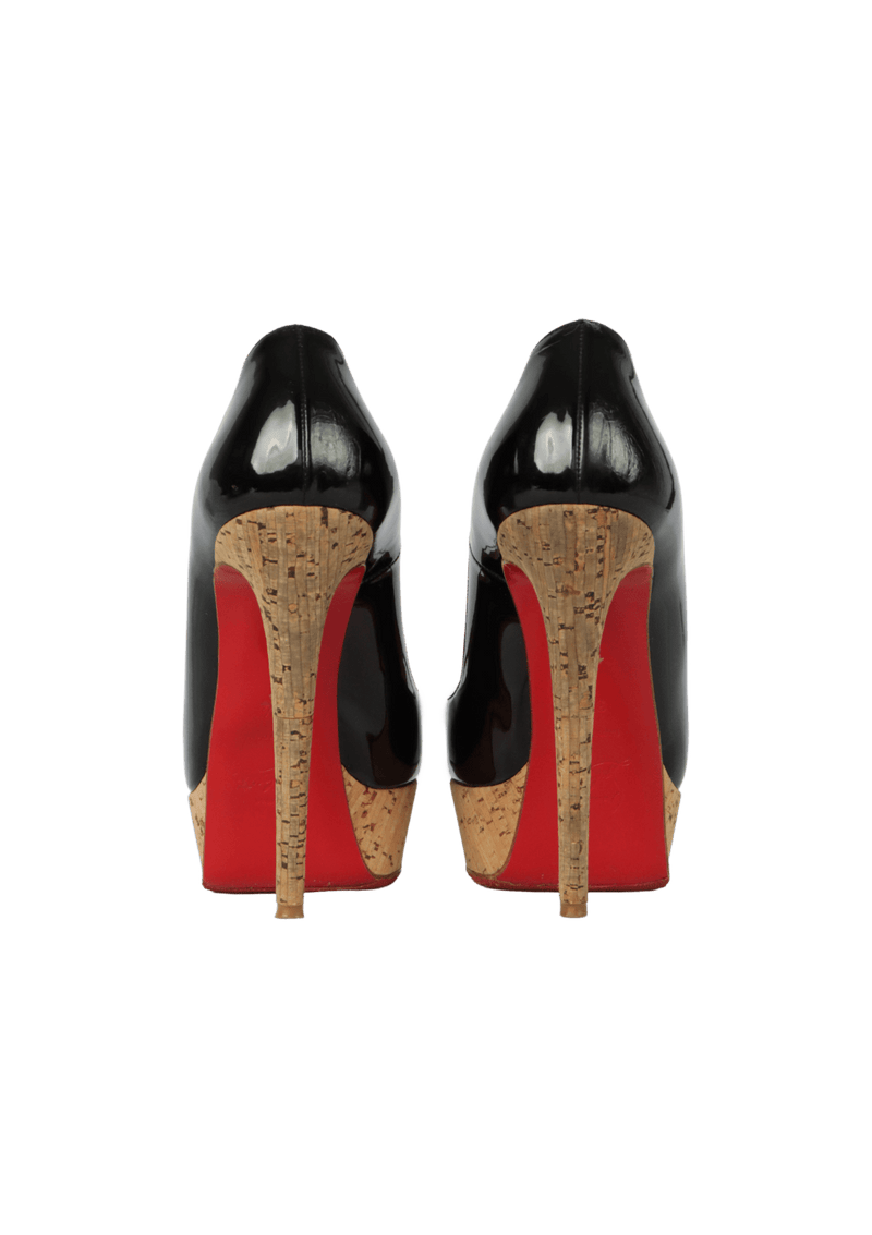 PATENT BANANE 140 CORK PEEP TOE 35.5