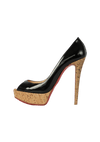 PATENT BANANE 140 CORK PEEP TOE 35.5