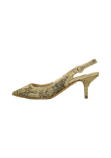 LACE SLINGBACK PUMPS 37