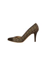 LEATHER ZUCCA PUMPS 36