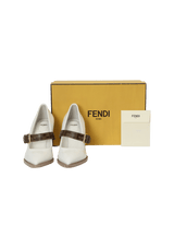 ZUCCA FF LOGO PATENT PUMPS 36