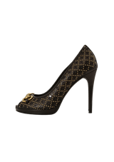 DIAMANTE HORSEBIT PEEP TOE 35