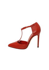 LEATHER T STRAP PUMPS 36