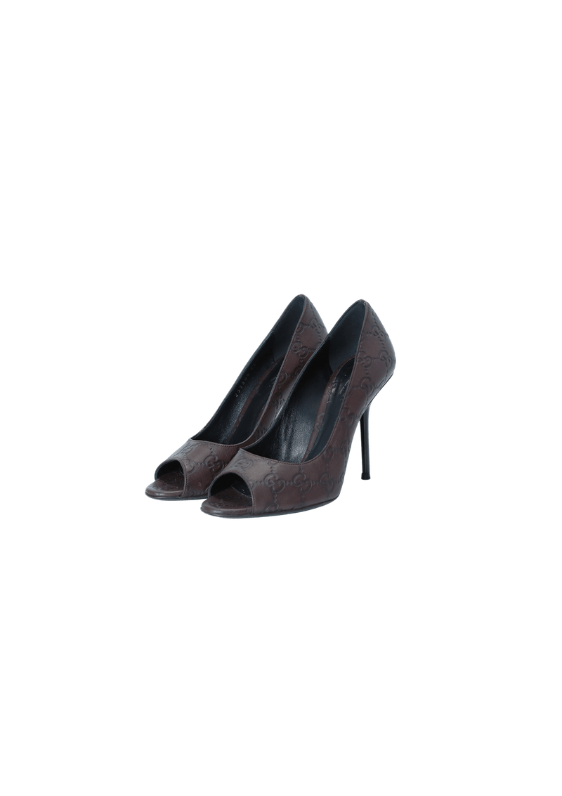 GG SIGNATURE LEATHER PUMPS 34