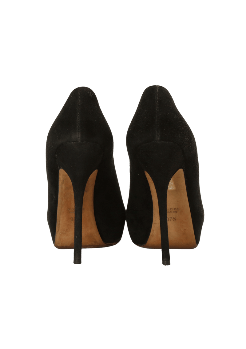 SUEDE PEEP TOE 35.5