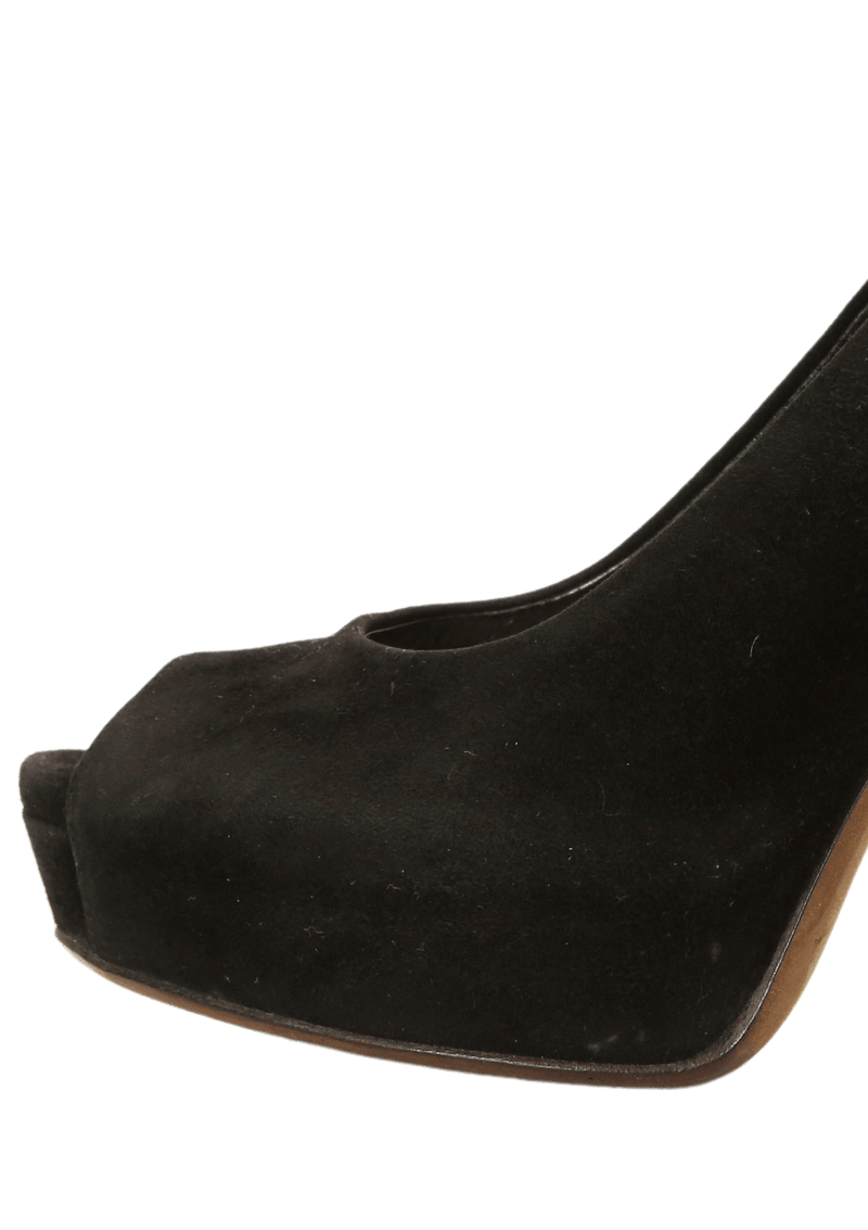 SUEDE PEEP TOE 35.5