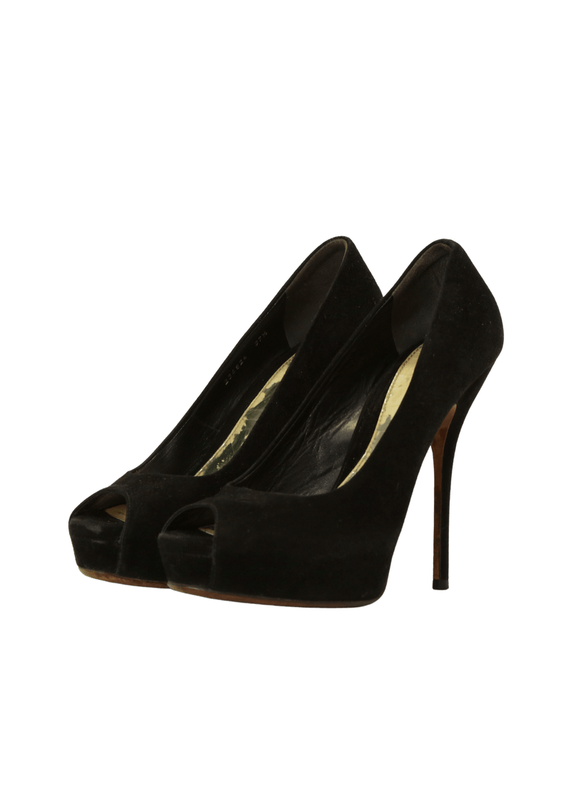 SUEDE PEEP TOE 35.5