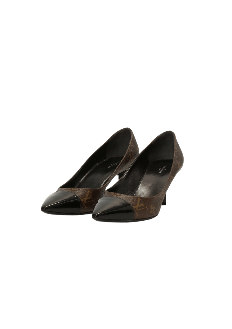 PUMPS LOUIS VUITTON MONOGRAM CHERIE SLINGBACK 38 MARROM ORIGINAL – Gringa