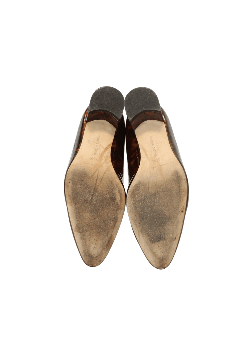 TORTOISE SHELL PUMPS 35.5