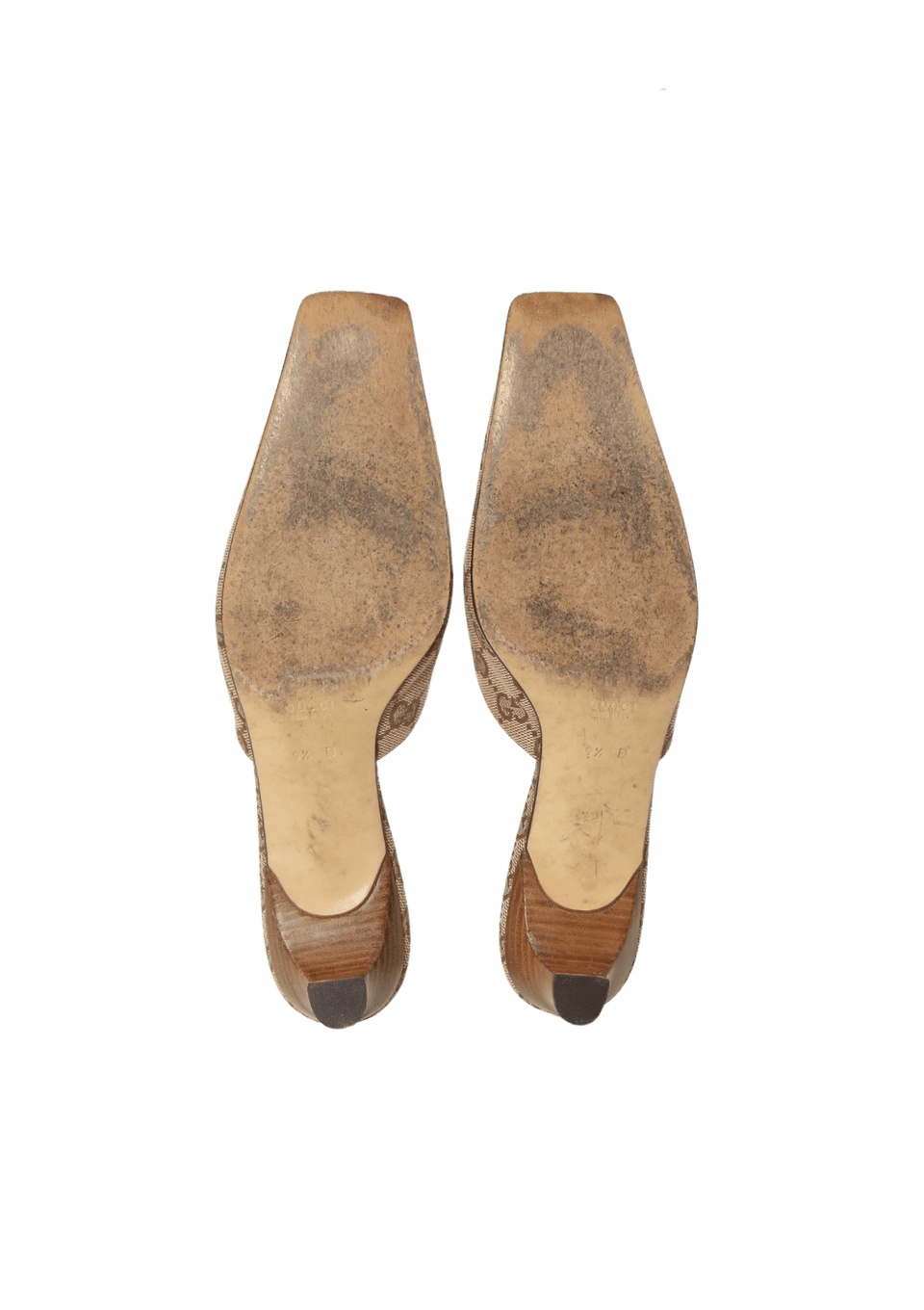 VINTAGE GG CANVAS MULES 37