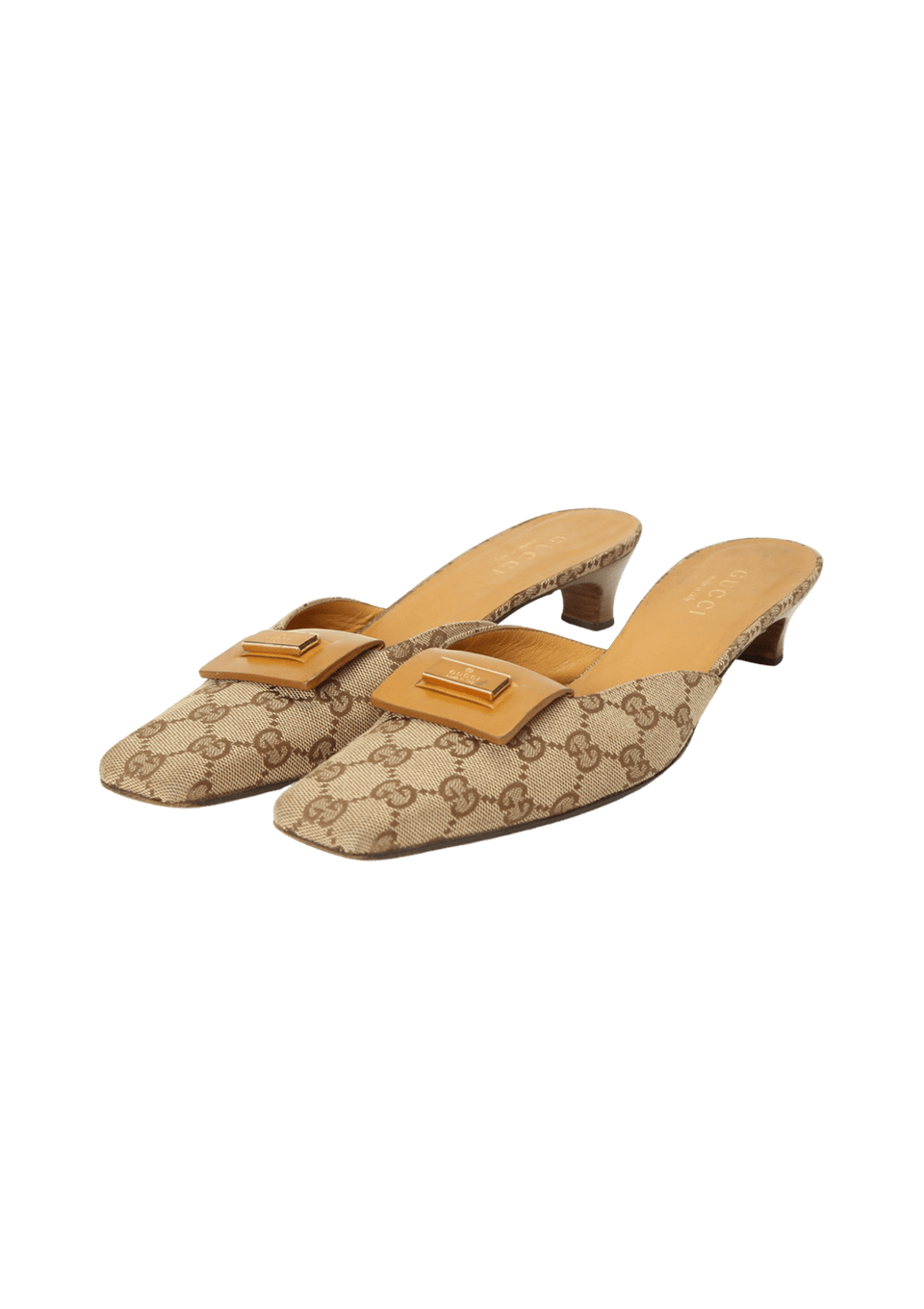 VINTAGE GG CANVAS MULES 37