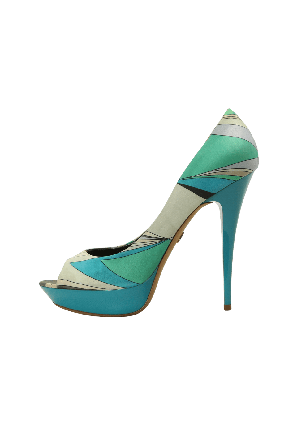 EMILIO PUCCI ミュール 36サイズ Scarpin Peep Toe Emilio Pucci 36.5 Azul Original – Gringa