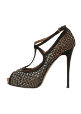 STUDDED T-STRAP PUMPS 36