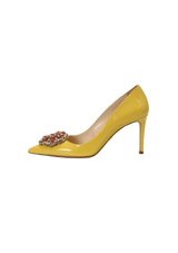 CRYSTAL PATENT LEATHER PUMPS 38