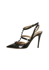 ROCKSTUD PATENT LEATHER PUMPS 36