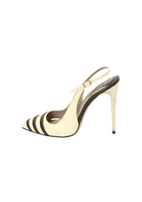 LEATHER SLINGBACK PUMPS 36