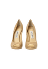 LEATHER PEEP TOE PUMPS 35