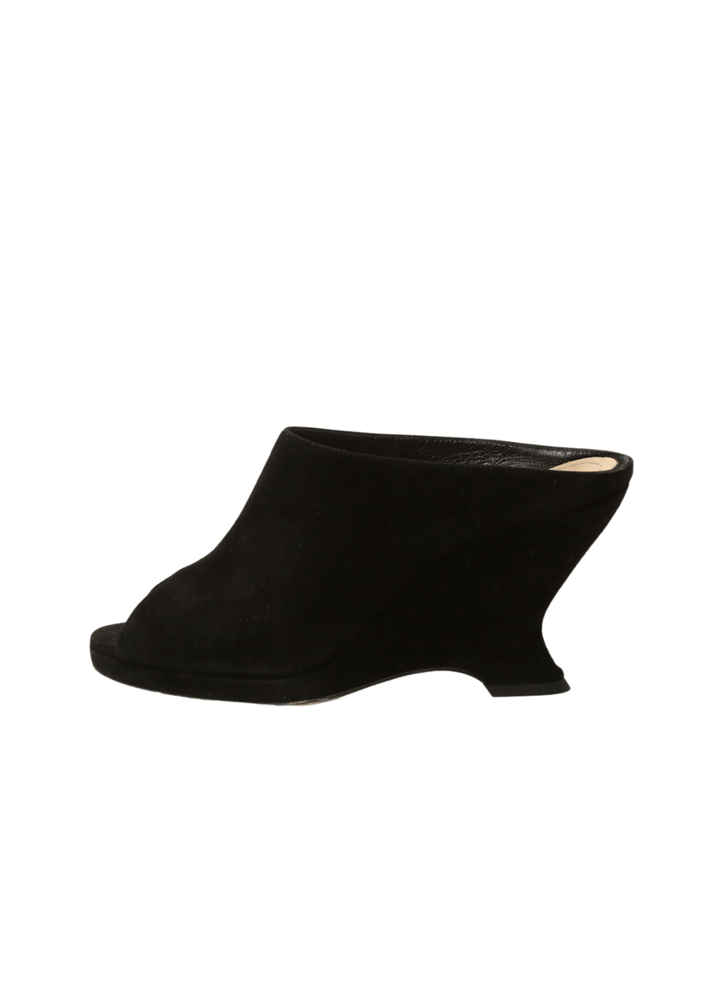 SUEDE MULES 36