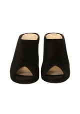 SUEDE MULES 36