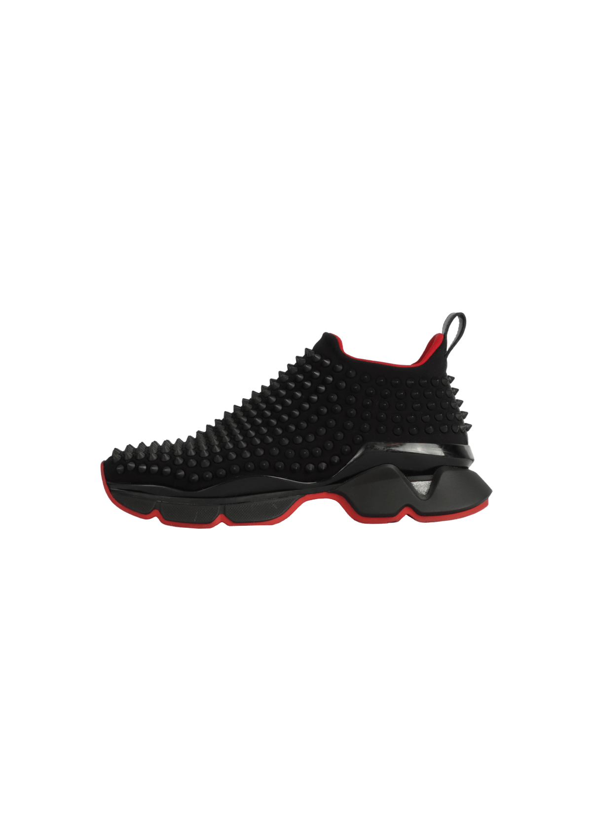 TÊNIS CHRISTIAN LOUBOUTIN SPIKE SOCK SNEAKERS 35.5 PRETO ORIGINAL