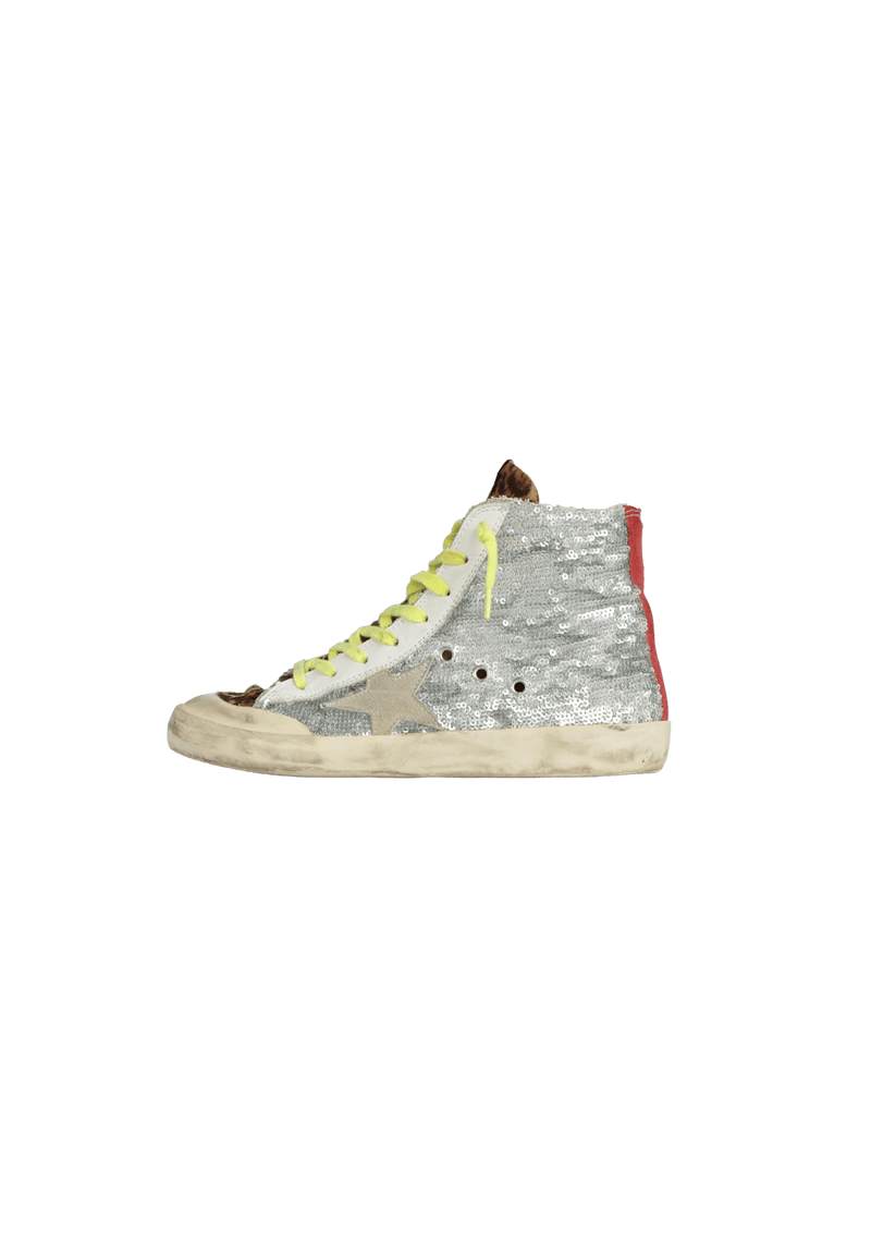 FRANCY HIGH TOP SEQUIN SNEAKERS 37