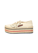 GRAPHIC PRINT PLATFORM ESPADRILLES 35