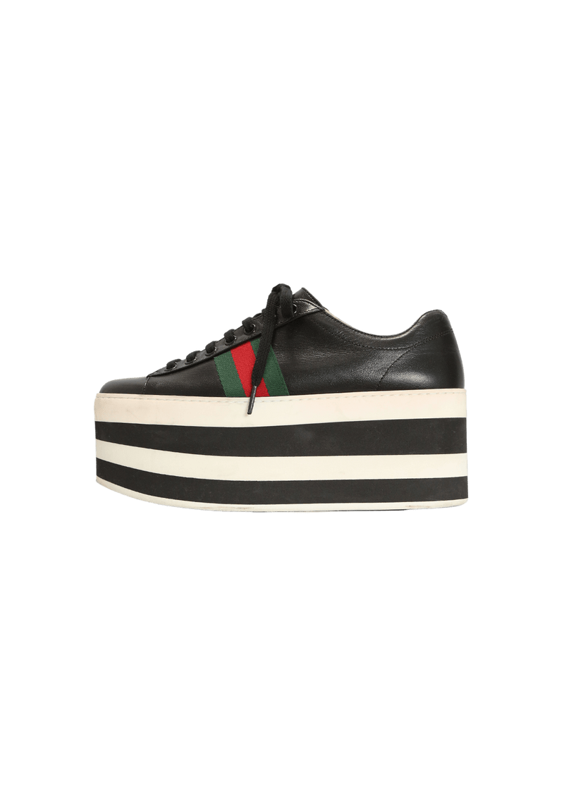 Tenis plataforma gucci deals preto