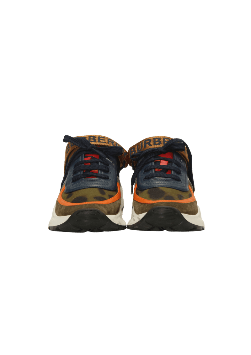 LEATHER CAMO SNEAKERS 39