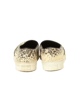 LEATHER ANIMAL PRINT SNEAKERS 35