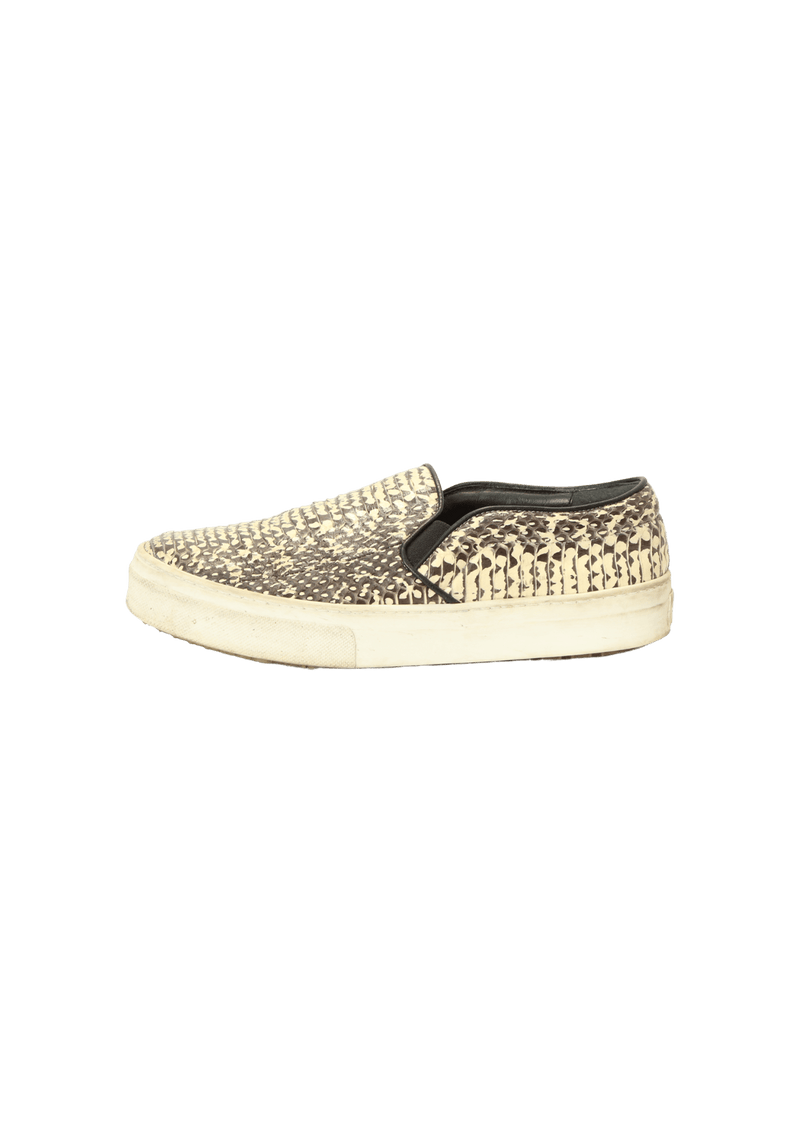 LEATHER ANIMAL PRINT SNEAKERS 35