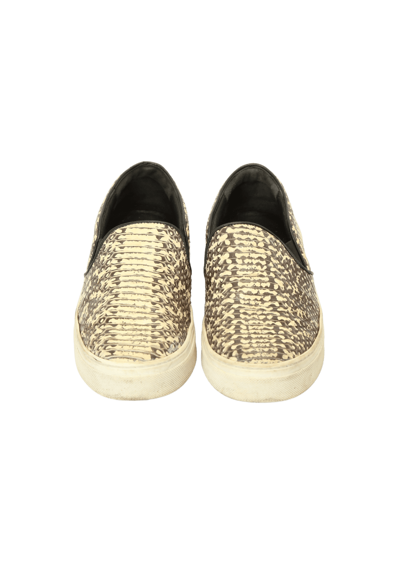 LEATHER ANIMAL PRINT SNEAKERS 35