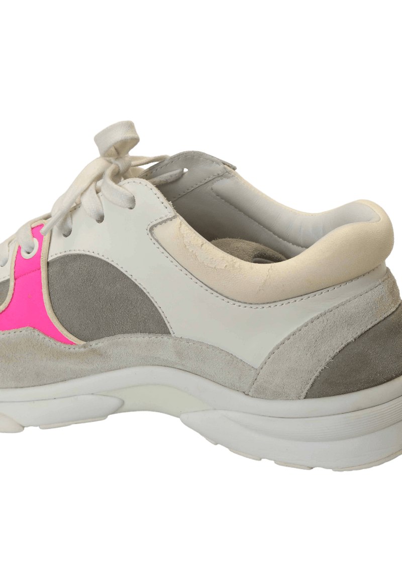 T nis Chanel CC Athletic Sneakers 36 Cinza Original Gringa