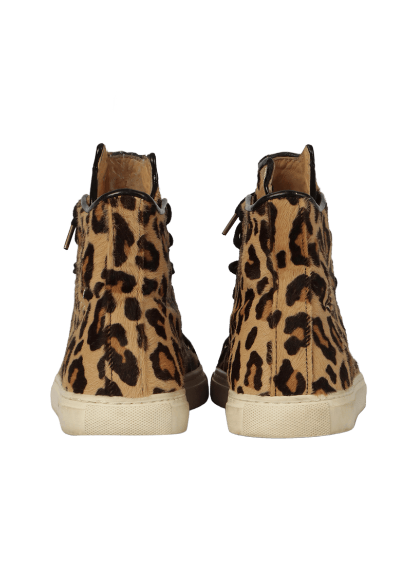 ANIMAL PRINT PONY HAIR SNEAKERS 37